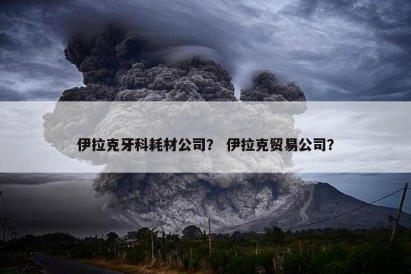 伊拉克牙科耗材公司？ 伊拉克贸易公司？