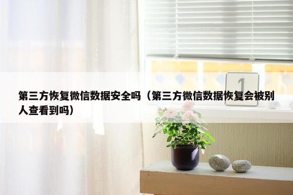 第三方恢复微信数据安全吗（第三方微信数据恢复会被别人查看到吗）