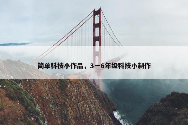 简单科技小作品，3一6年级科技小制作