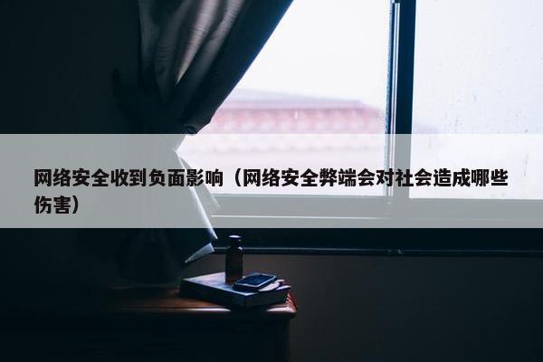 网络安全收到负面影响（网络安全弊端会对社会造成哪些伤害）