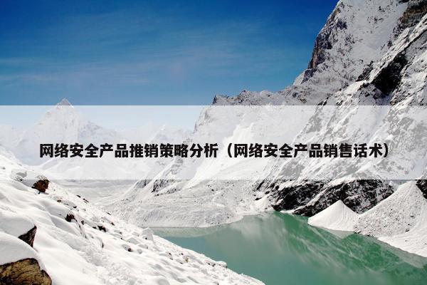 网络安全产品推销策略分析（网络安全产品销售话术）