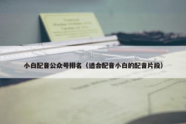 小白配音公众号排名（适合配音小白的配音片段）