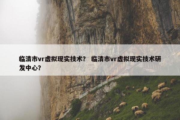 临清市vr虚拟现实技术？ 临清市vr虚拟现实技术研发中心？