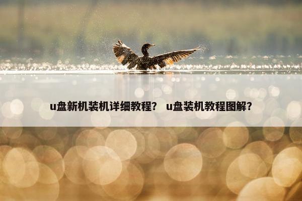 u盘新机装机详细教程？ u盘装机教程图解？