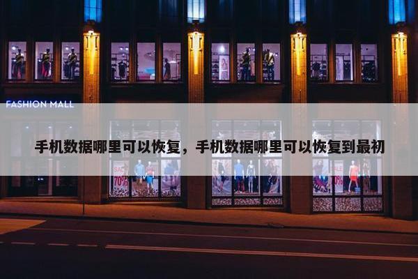 手机数据哪里可以恢复，手机数据哪里可以恢复到最初