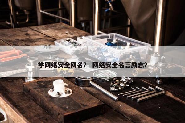 学网络安全网名？ 网络安全名言励志？