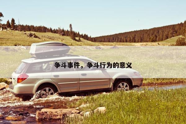 争斗事件，争斗行为的意义