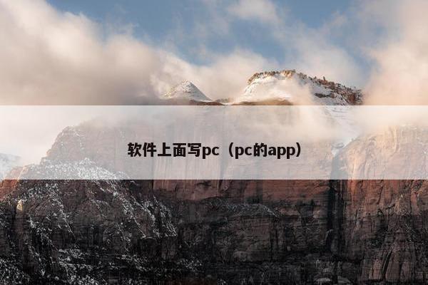 软件上面写pc（pc的app）