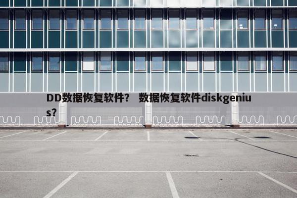 DD数据恢复软件？ 数据恢复软件diskgenius？