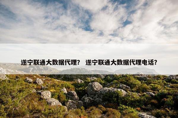 遂宁联通大数据代理? 遂宁联通大数据代理电话?