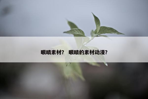 眼晴素材？ 眼睛的素材动漫？