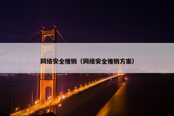 网络安全推销（网络安全推销方案）