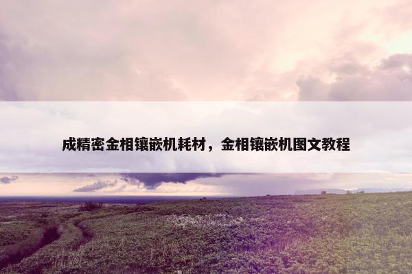 成精密金相镶嵌机耗材，金相镶嵌机图文教程