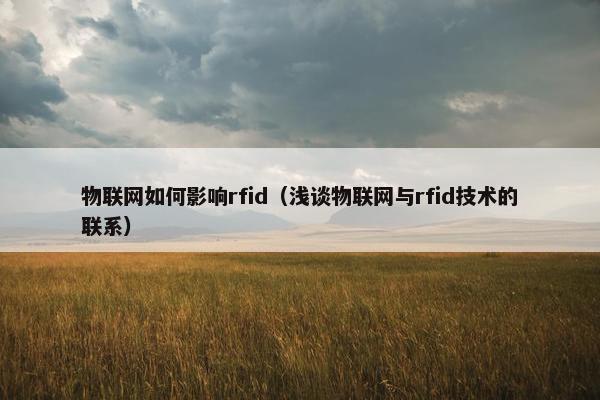 物联网如何影响rfid(浅谈物联网与rfid技术的联系)