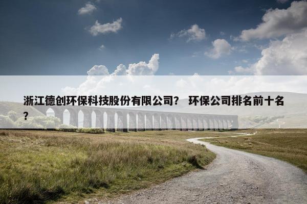 浙江德创环保科技股份有限公司？ 环保公司排名前十名？