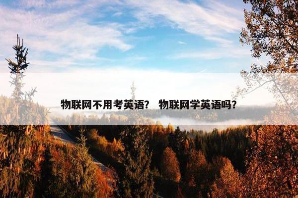 物联网不用考英语？ 物联网学英语吗？