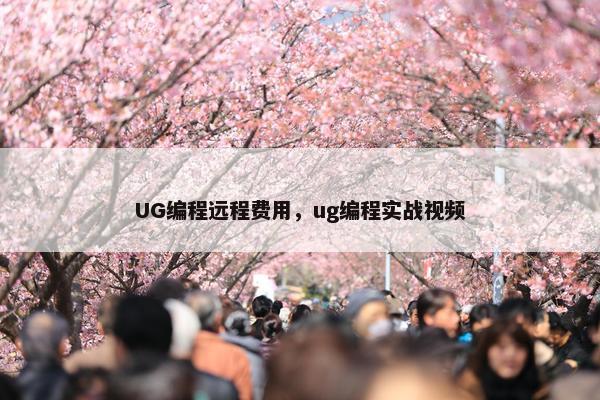 UG编程远程费用，ug编程实战视频