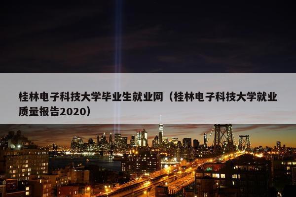 桂林电子科技大学毕业生就业网（桂林电子科技大学就业质量报告2020）