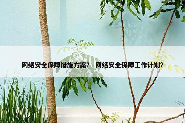 网络安全保障措施方案？ 网络安全保障工作计划？
