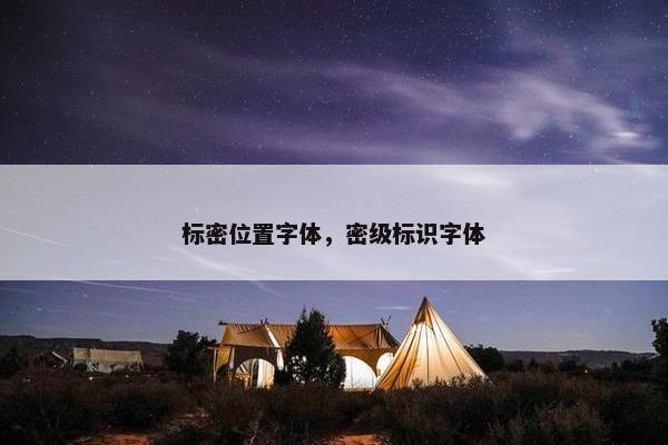 标密位置字体，密级标识字体