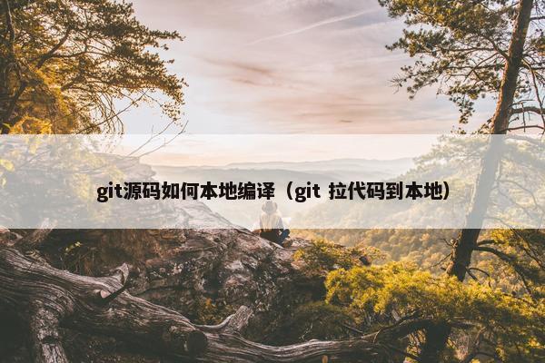 git源码如何本地编译（git 拉代码到本地）