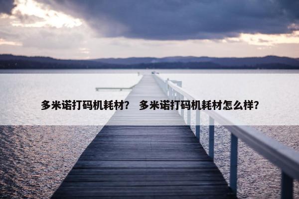 多米诺打码机耗材？ 多米诺打码机耗材怎么样？