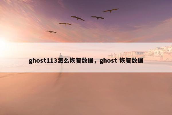 ghost113怎么恢复数据，ghost 恢复数据