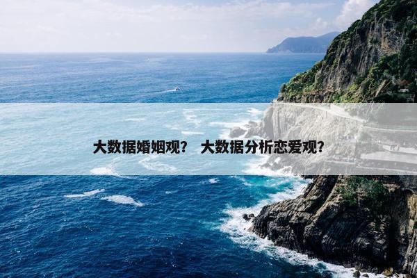 大数据婚姻观? 大数据分析恋爱观? 大数据婚姻观? 大数据分析恋爱观?