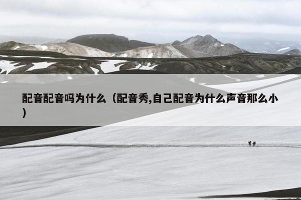 配音配音吗为什么（配音秀,自己配音为什么声音那么小）