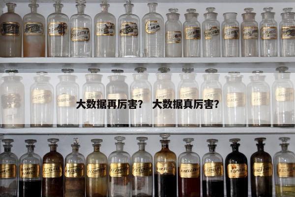 大数据再厉害? 大数据真厉害?