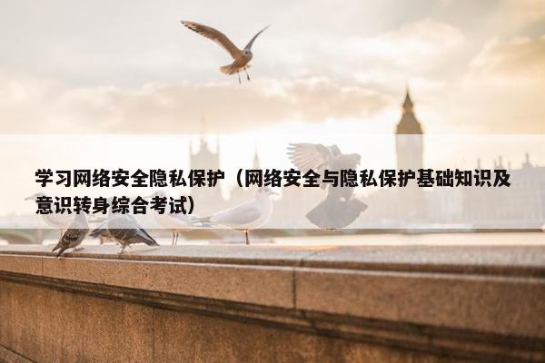 学习网络安全隐私保护（网络安全与隐私保护基础知识及意识转身综合考试）