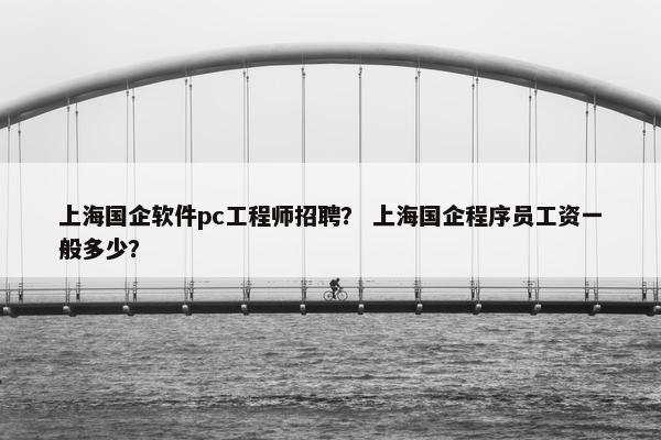 上海国企软件pc工程师招聘？ 上海国企程序员工资一般多少？