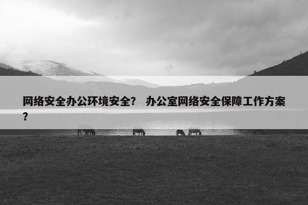 网络安全办公环境安全？ 办公室网络安全保障工作方案？