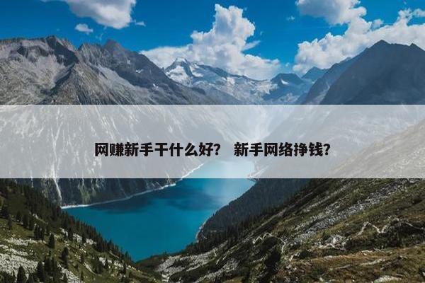 网赚新手干什么好？ 新手网络挣钱？