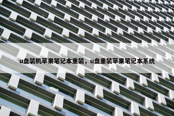 u盘装机苹果笔记本重装，u盘重装苹果笔记本系统