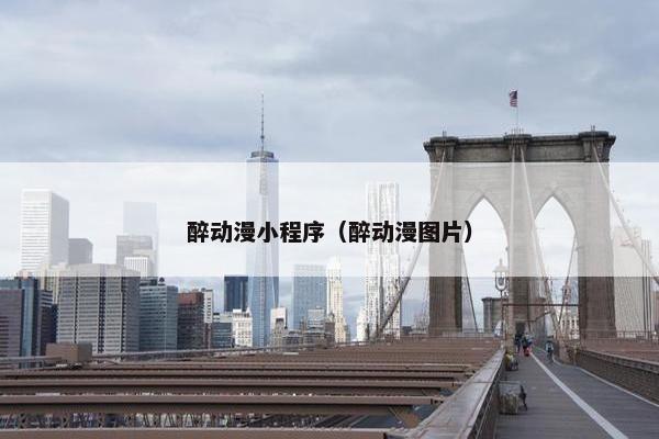 醉动漫小程序(醉动漫图片)