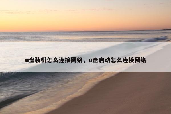 u盘装机怎么连接网络,u盘启动怎么连接网络