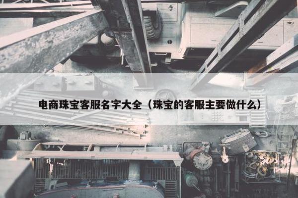 电商珠宝客服名字大全(珠宝的客服主要做什么)