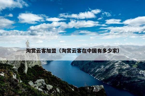 淘赏云客加盟（淘赏云客在中国有多少家）