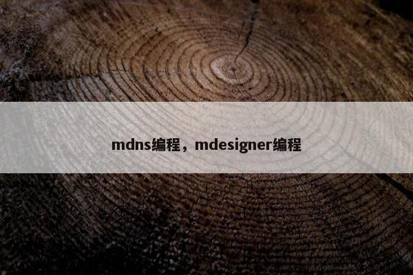 mdns编程，mdesigner编程