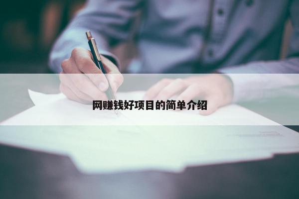 网赚钱好项目的简单介绍