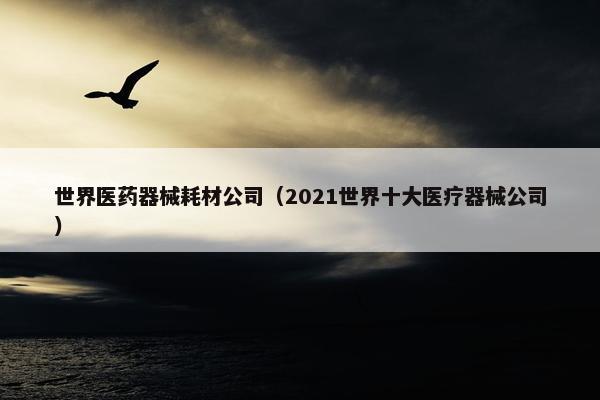 世界医药器械耗材公司（2021世界十大医疗器械公司）