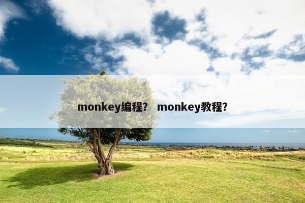 monkey编程？ monkey教程？