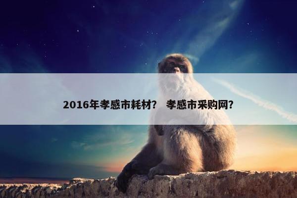 2016年孝感市耗材？ 孝感市采购网？