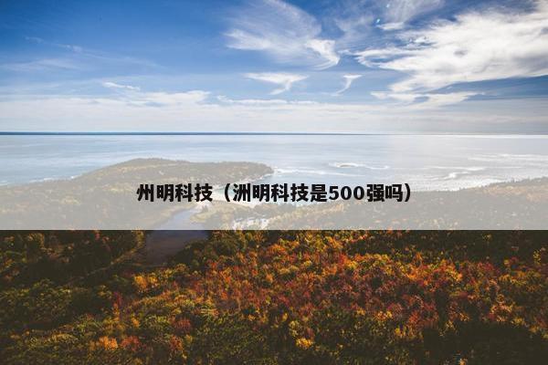 州明科技（洲明科技是500强吗）