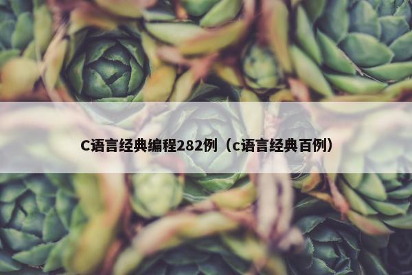 C语言经典编程282例（c语言经典百例）