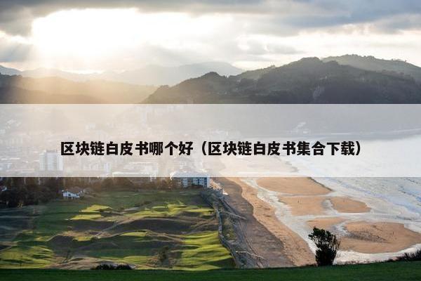区块链白皮书哪个好（区块链白皮书集合下载）