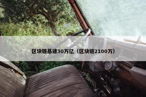 区块链基建30万亿（区块链2100万）
