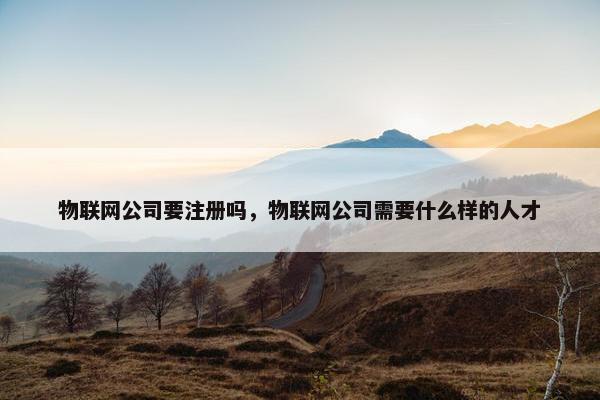 物联网公司要注册吗，物联网公司需要什么样的人才