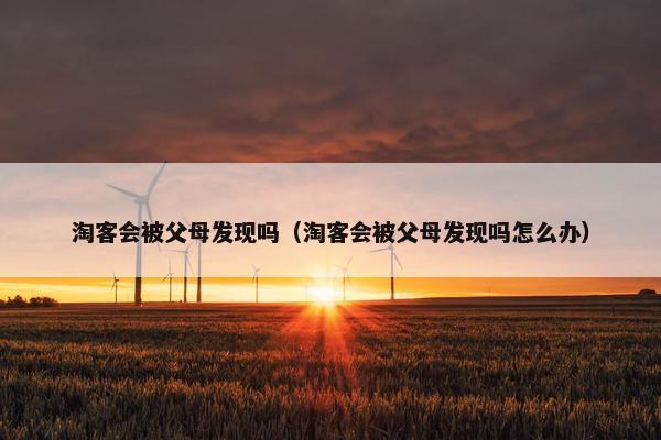 淘客会被父母发现吗（淘客会被父母发现吗怎么办）
